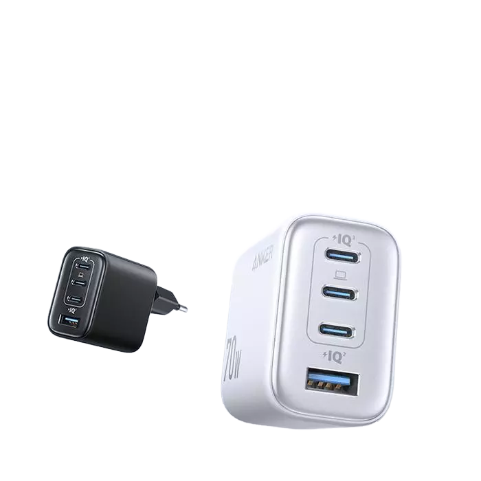 Anker Nano 70W Gan Double-Gan Portable Charger Fordable Fast Charging 3 ports