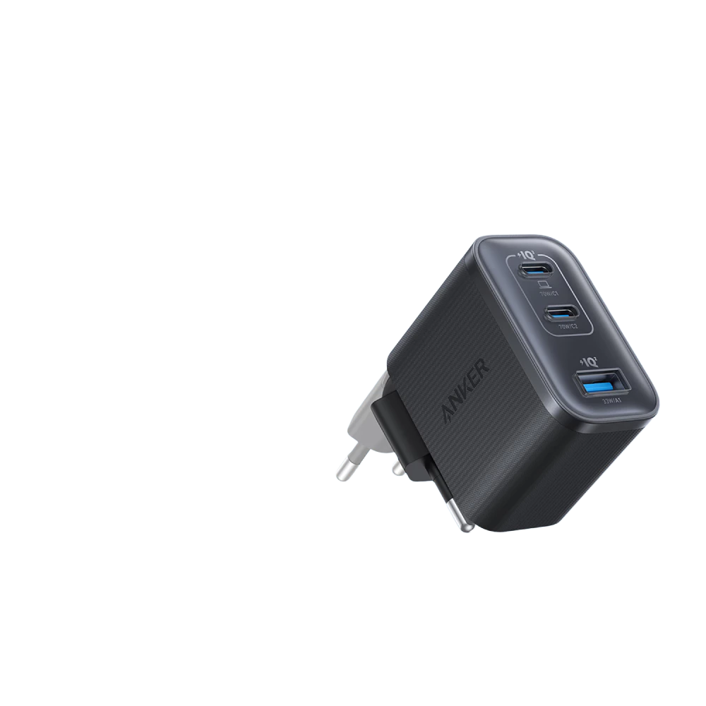 Anker Nano 70W Gan Double-Gan Portable Charger Fordable Fast Charging 3 ports