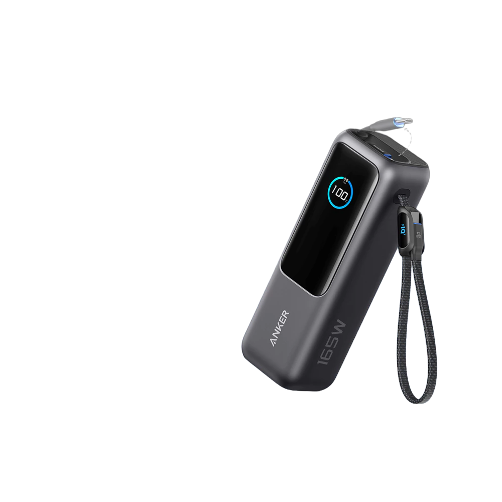 Anker Power Bank Smart Digital Display Touch 25.000mAh Triple 100W USB-C ports 165W GaN Fast Charging