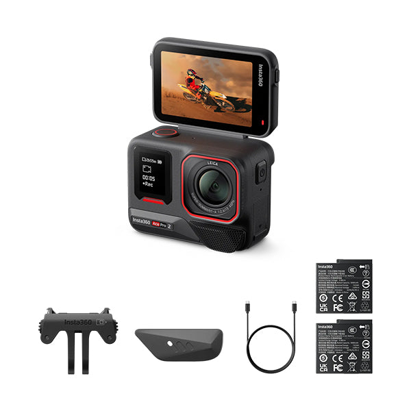 Insta360 Ace Pro 2 Action Camera Dual Battery Bundle - Black